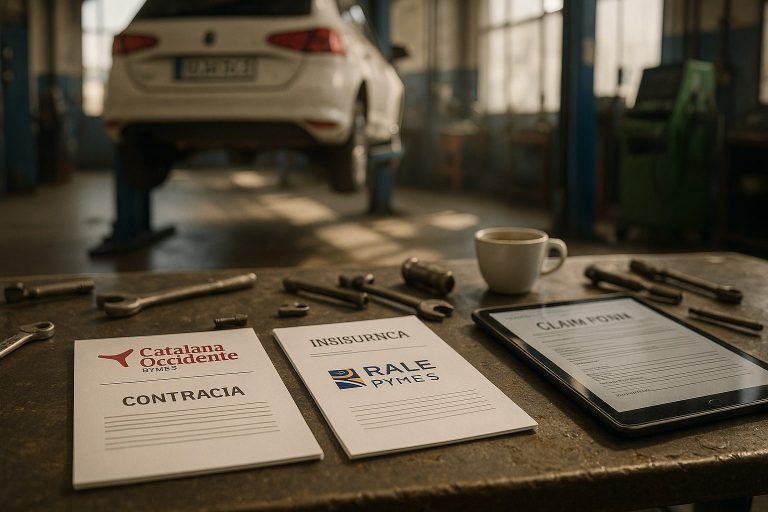Catalana Occidente Pymes vs Reale Pymes en RC de explotación para taller mecánico: cuál asume mejor una reclam