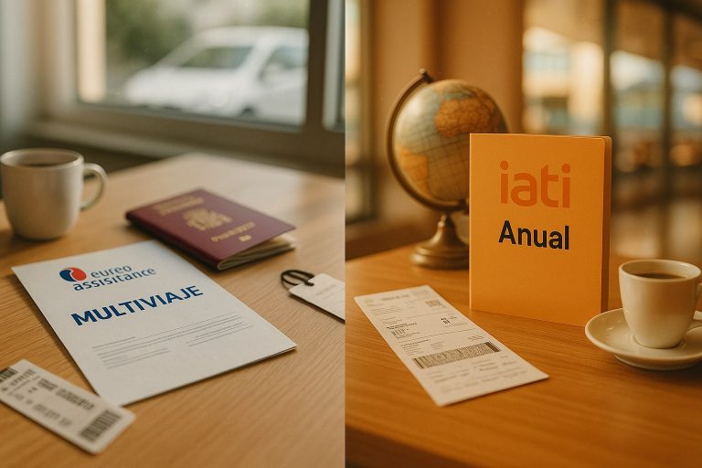 Europ Assistance Multiviaje vs IATI Anual: qué póliza anual compensa si viajas más de 4 veces al año