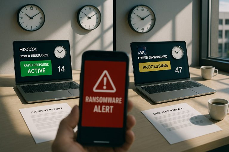 Hiscox vs AXA en ciberseguro para pyme: cuál responde antes ante un ransomware con secuestro de datos