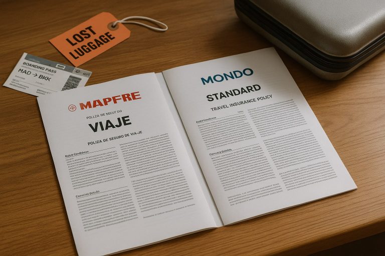 Mapfre Viaje vs Mondo Standard para equipaje facturado en vuelo largo: qué póliza paga mejor el contenido perdido Mapfre Viaje vs Mondo Standard para equipaje facturado en vuelo largo: qué póliza paga mejor el contenido perd