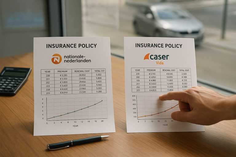 Nationale-Nederlanden vs Caser Vida en temporal renovable a 20 años: cuál sube menos la prima en cada renovación Nationale-Nederlanden vs Caser Vida en temporal renovable a 20 años: cuál sube menos la prima en cada renovaci