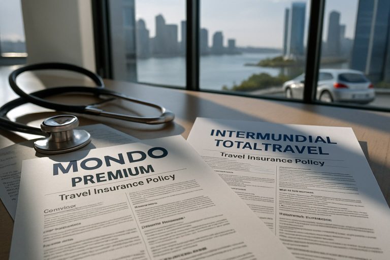 Mondo Premium vs Intermundial Totaltravel para viaje a Estados Unidos: cuál cubre mejor los 500.000 $ de gasto